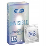 Kondómy DUREX INVISIBLE, super tenké, dodatočne zvlhčené, 10 ks.