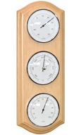 Drevený barometer teplomer vlhkomer buk 14x38cm