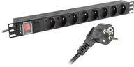 LANBERG POWER STRIP RACK 19 1U 8xPL 2M