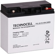 BATÉRIA AGM VRLA TECHNOCELL TCL 22 Ah 12V 22-12 TCL22AH 22AH