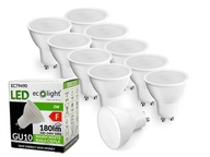 10x GU10 LED žiarovka 2W=20W 3000K teplá biela 230V