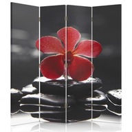 Obojstranná zástena, Zen s červenou orchideou - 145x