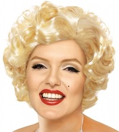 Parochňa Marilyn Monroe blond vlasy kučeravé kučery 20. roky 50. roky 80. roky disco karneval