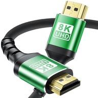 HDMI KÁBEL HDMI KONEKTOR - HDMI 2.1 8K 4K UHD 144Hz silný kábel 2m