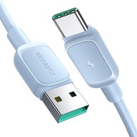 Kábel USB-A - USB-C 3A 1,2m modrý