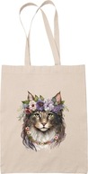 Taška Cat Flowers Módna Boho 1 Eco