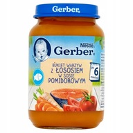 GERBER Večera Zeleninová kytica s lososom v omáčke 190g