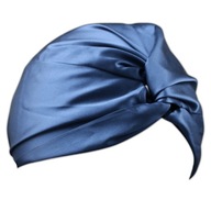 KLARA Silk Turban Navy Blue