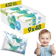 Vlhčené obrúsky PAMPERS HARMONIE AQUA 9x48 ks.