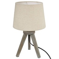 STOLNÁ LAMPA DO SPÁLNE LAMPA DREVO + LÁTKA BOHO