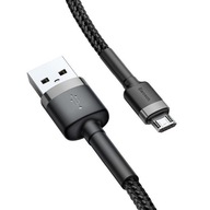 USB micro USB kábel 1m opletený, rýchle nabíjanie 3A