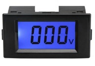 Panelový LCD voltmeter s modrým podsvietením 200V DC čierny