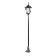 Záhradná lampa stojaca strieborná retro stožiar 164cm