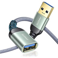 2x opletený predlžovací kábel USB 3.0 A samec-female