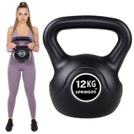 KETTLEBELL DUMBELL HMOTNOSŤ 12kg GUĽA ČINA ČIERNA