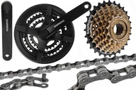 SHIMANO sada 48T kľuka + voľnobežka + 7-rýchlostná reťaz