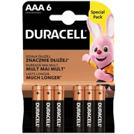 DURACELL alkalická batéria AAA-LR3 1,5V 6ks