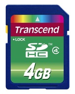 Štandardná pamäťová karta TRANSCEND 4 GB SD SDHC Class 4