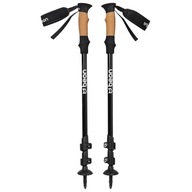 Odolné trekingové palice Beon Pro Black 61-135 cm čierne