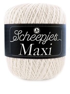 Šnúrka Scheepjes Maxi / 105 svadobná biela / 100 g