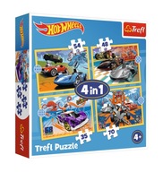 TREFL Puzzle 4v1 Vehicles Hot Wheels Cars 4 puzzle 207 dielikov