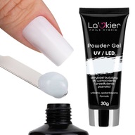 Akrylový gél na nechty Powder Gel POLY Lacquer 30ml biele nechty