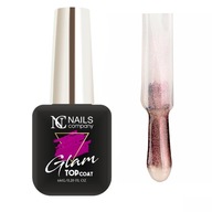 Nails Company Glam Top Hybrid s ružovými čiastočkami 6ml Pink