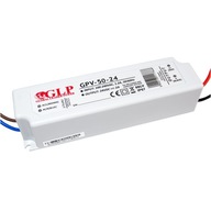 Napájací zdroj pre LED pásy 24V DC 2A VODOtesný IP67 48W pulzný transformátor