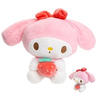 Maskot HELLO KITTY KUROMI s jahodovým plyšovým medvedíkom 45cm