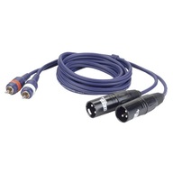 DAP FL26 - 2 RCA Samec L/R > 2 XLR/M 3 str. 3 m