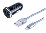 MYWAY USB NABÍJAČKA DO AUTO + KÁBEL 12/24V 2,1A