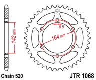 JT ZADNÉ OZNAČENIE 4538 46 HYOSUNG GT 250 '04-15' (453846JT) (REŤAZ 520)