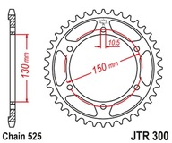 JT ZADNÉ OZNAČENIE 300 42 YAMAHA TDM 900 '02-'13