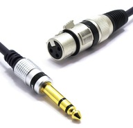 KÁBEL MIKROFÓNU 6,3 STEREO - XLR ŽENY 3M