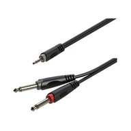 Kábel 2x Jack 6,3mm mono - Jack 3,5mm stereo 3m