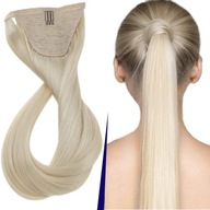 Pripojiteľný PONY, zapletaná KITKA, predĺženie 55cm BLOND