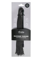 Black Silicone Tickler Black dlhý bič