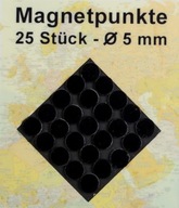 MAGNETY / ZNAČKY NA MAPU 5mm ČIERNA 25 KS