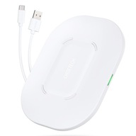 Qi bezdrôtová nabíjačka 15W USB kábel USB Typ C 1m biely