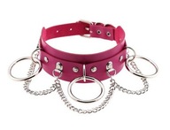 BDSM101O Kožený náhrdelník Collar CHOKER - Punk