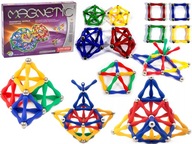 MAGNETICKÉ STAVEBNÉ BLOKY 3D PUZZZLE VZDELÁVACIA VEĽKÁ SADA 84 EL