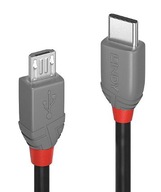 USB 2.0 typ C - Micro B kábel Lindy 36891 1m