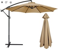 Obal na záhradný slnečník s 8 ramenami, 300 cm, khaki