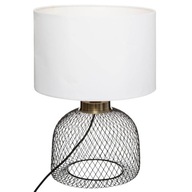 Drôtená STOLNÁ LAMPA s bielym tienidlom EMIE 27x38