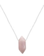 Náhrdelník s prírodným ružovým kameňom, striebro 925, rose quartz