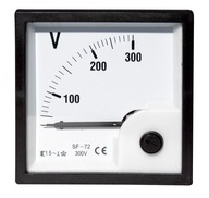 ANALOGOVÝ METER, VEĽKÝ Štvorcový voltmeter, 300V