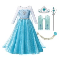 Šaty ELSA Elza Frozen Costume 130 Ľadová kráľovná