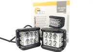 Pracovná lampa 9 LED 24W 2200Lm 6x predná dióda 3x bočná dióda prídavné osvetlenie