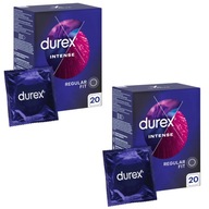 DUREX INTENSE kondómy so stimulačnými cvočkami SADA 2 x 20 ks