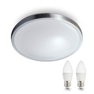 Sada chrómového svietidla LUXO + 2x LED žiarovka 7W E27 4000K